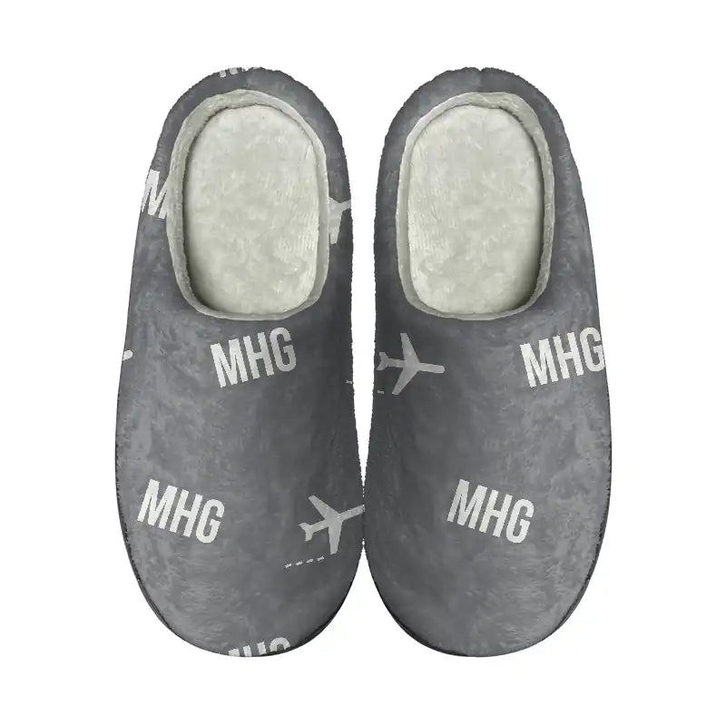 Mannheim City Airport (MHG) Slippers & Flip Flops - Slippers - Cotton - Pattern - Gray