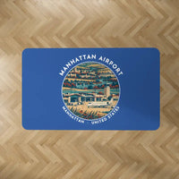 Thumbnail for Manhattan Regional Airport (MHK) Carpets - Carpet Rectangle - Badge - Blue