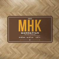 Thumbnail for Manhattan Regional Airport (MHK) Carpets - Carpet Rectangle - ID Tag - Brown