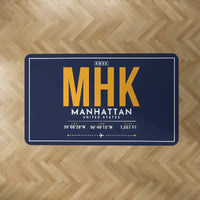 Thumbnail for Manhattan Regional Airport (MHK) Carpets - Carpet Rectangle - ID Tag - Dark Blue