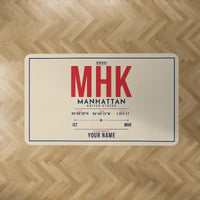 Thumbnail for Manhattan Regional Airport (MHK) Carpets - Carpet Rectangle - ID Tag + Name - Beige