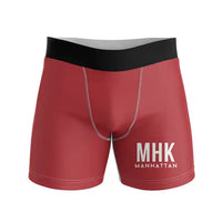 Thumbnail for Manhattan Regional Airport (MHK) Men Boxers - Code - Red