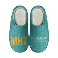 Thumbnail for Manchester–Boston Regional Airport (MHT) Slippers & Flip Flops - Slippers - Cotton - Code - Different - Turquoise