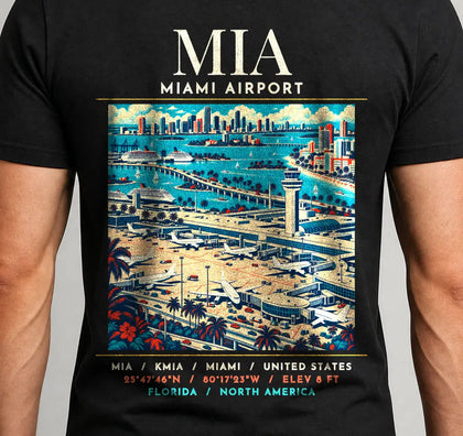 Miami International Airport (MIA) Double-Side T-Shirt