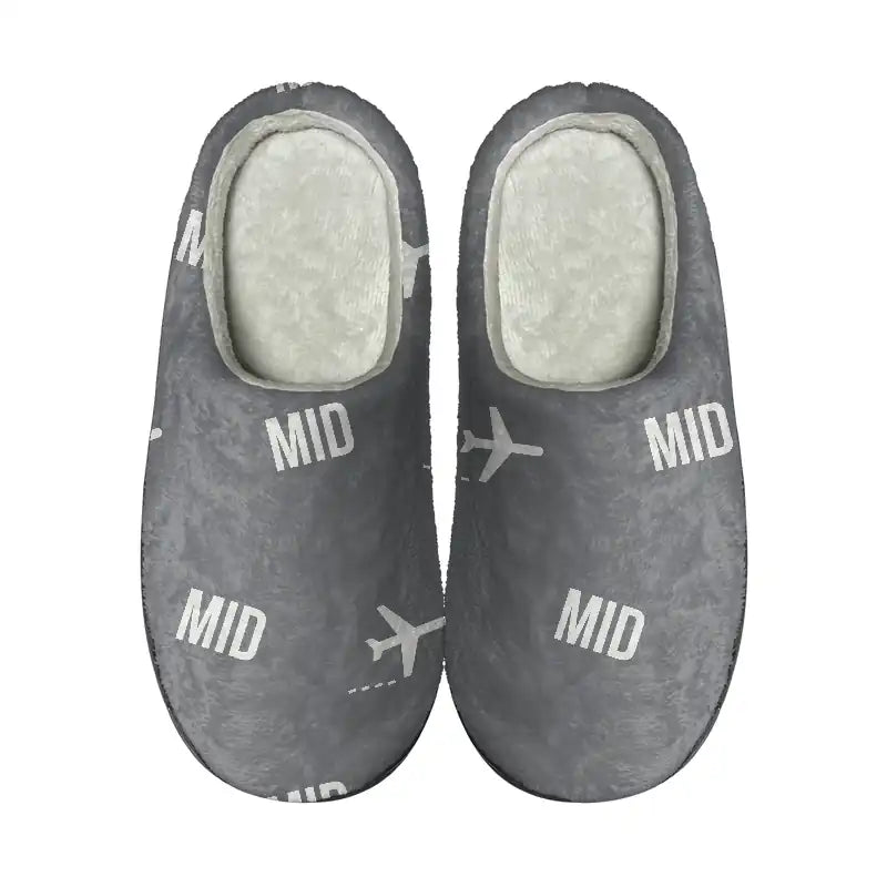 Merida International Airport (MID) Slippers & Flip Flops - Slippers - Cotton - Pattern - Gray