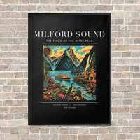 Thumbnail for MILFORD SOUND - Poster - Canvas Framed - Black