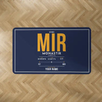 Thumbnail for Monastir Habib Bourguiba International Airport (MIR) Carpets - Carpet Rectangle - ID Tag + Name - Dark Blue