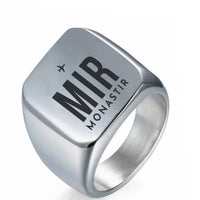 Thumbnail for Monastir Habib Bourguiba International Airport (MIR) Rings - Ring - Silver