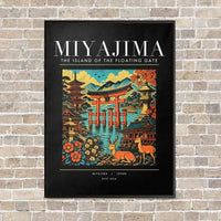 Thumbnail for MIYAJIMA - Poster - Canvas Framed - Black