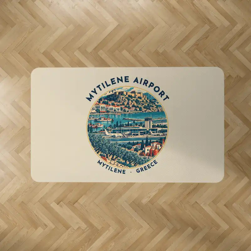 Mytilene International Airport (MJT) Carpets - Carpet Rectangle - Badge - Beige