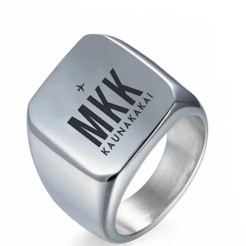 Molokai Airport (MKK) Rings - Ring - Silver
