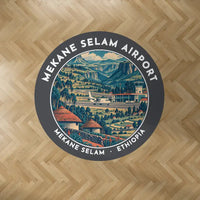 Thumbnail for Mekane Selam Airport (MKS) Carpets - Carpet Round - Badge - Dark Gray