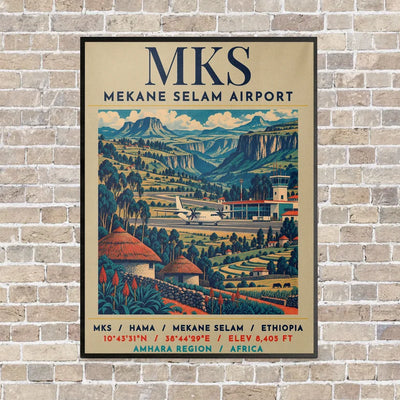 MKS - Poster - Canvas Framed - Beige