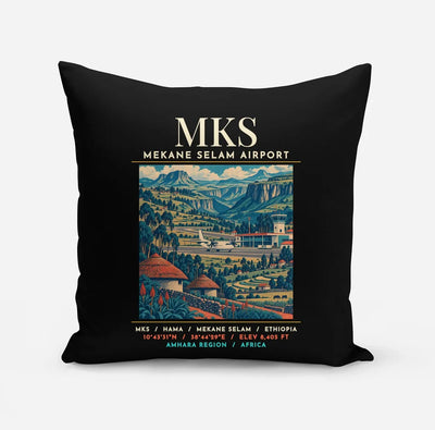 MKS - Poster - Pillow - Black