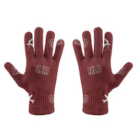 Thumbnail for Melbourne Orlando International Airport (MLB) Gloves - Gloves - Full - Pattern - Dark Red