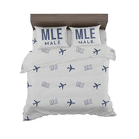 Thumbnail for Velana International Airport Malé (MLE) Bedding Sets & Blankets - Bedding Set - Pattern - Light Gray