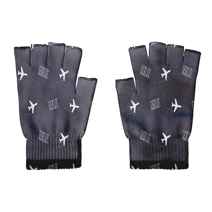 Velana International Airport Malé (MLE) Gloves - Gloves - Cut - Pattern - Black