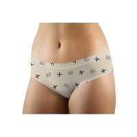 Thumbnail for Velana International Airport Malé (MLE) Women Panties - Pattern - Beige - Front