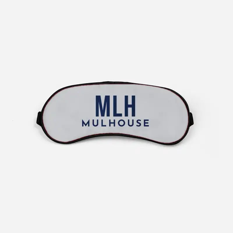 EuroAirport Basel-Mulhouse-Freiburg (MLH) Sleep Masks - Sleep Mask - Code - Light Gray