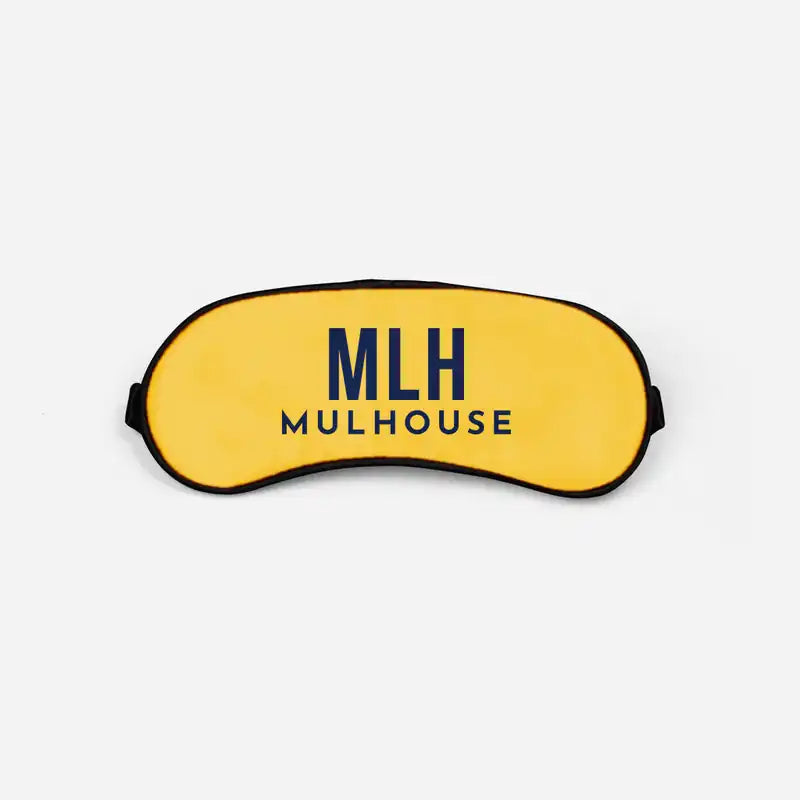 EuroAirport Basel-Mulhouse-Freiburg (MLH) Sleep Masks - Sleep Mask - Code - Yellow