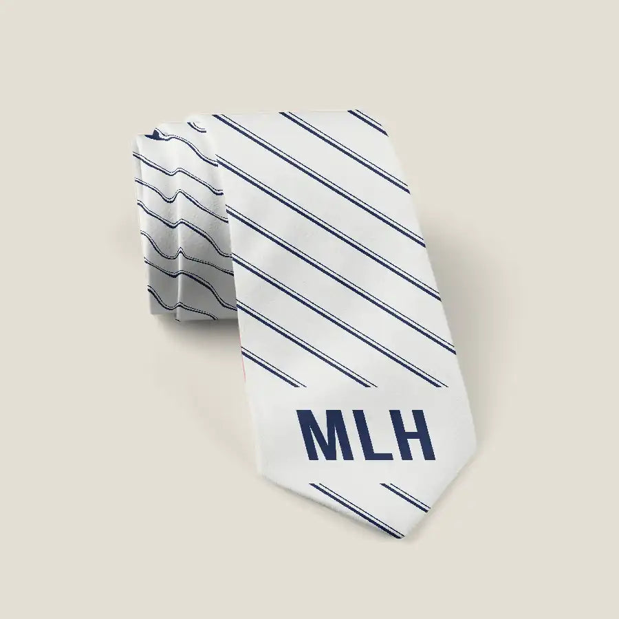 EuroAirport Basel-Mulhouse-Freiburg (MLH) Ties - Tie - Stripe - White
