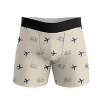 Thumbnail for Morelia International Airport (MLM) Men Boxers - Pattern - Beige