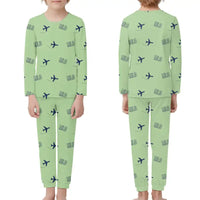 Thumbnail for Milos Airport (MLO) Pajamas - Children Pajamas - Light Green