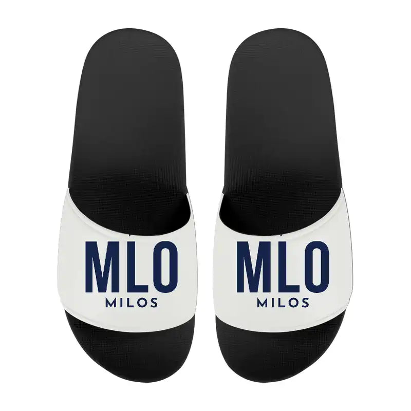 Milos Airport (MLO) Slippers & Flip Flops - Slippers - Sport - Code - White