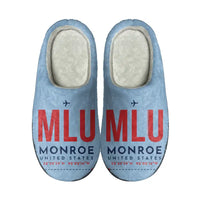 Thumbnail for Monroe Regional Airport (MLU) Slippers & Flip Flops - Slippers - Cotton - Code - Same - Light Blue