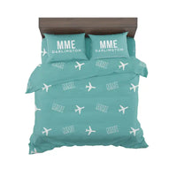 Thumbnail for Teesside International Airport (MME) Bedding Sets & Blankets - Bedding Set - Pattern - Turquoise