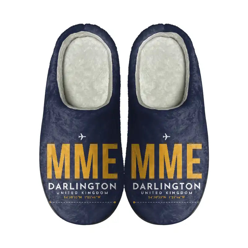 Teesside International Airport (MME) Slippers & Flip Flops - Slippers - Cotton - Code - Same - Navy Blue