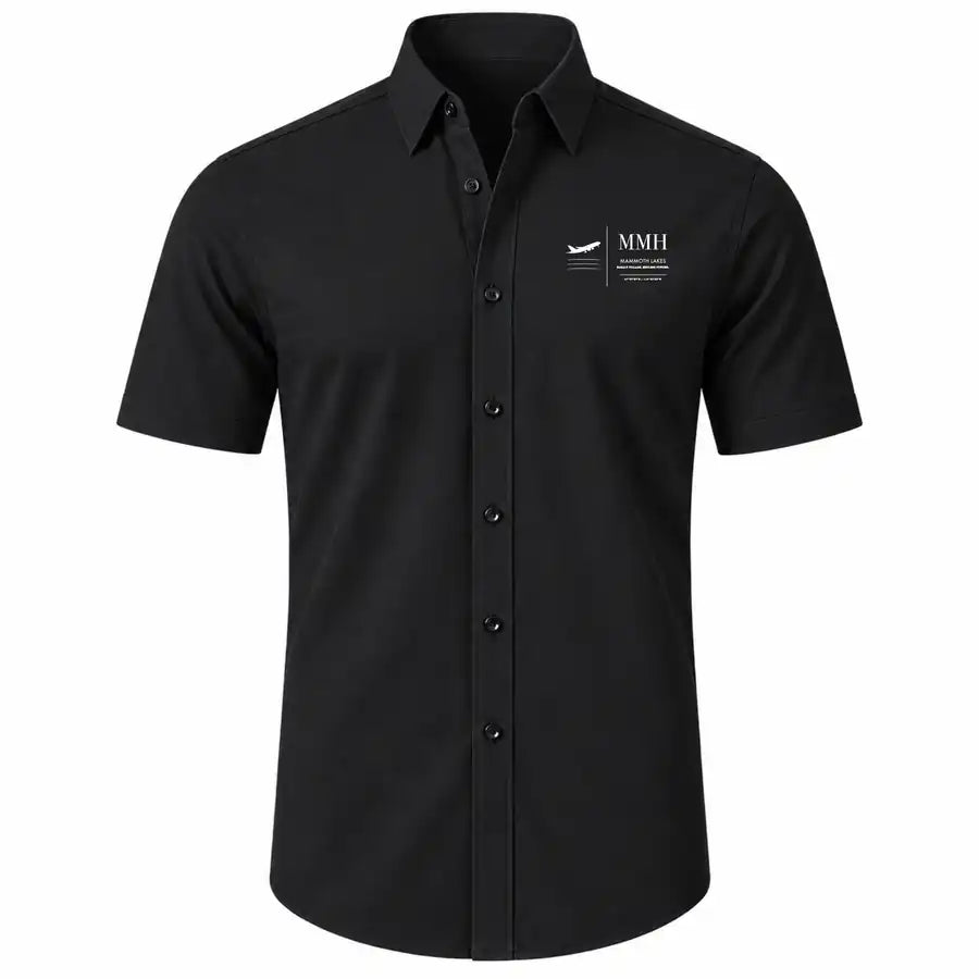 Mammoth Yosemite Airport (MMH) Shirts - Short Sleeve Shirt - Front - Black