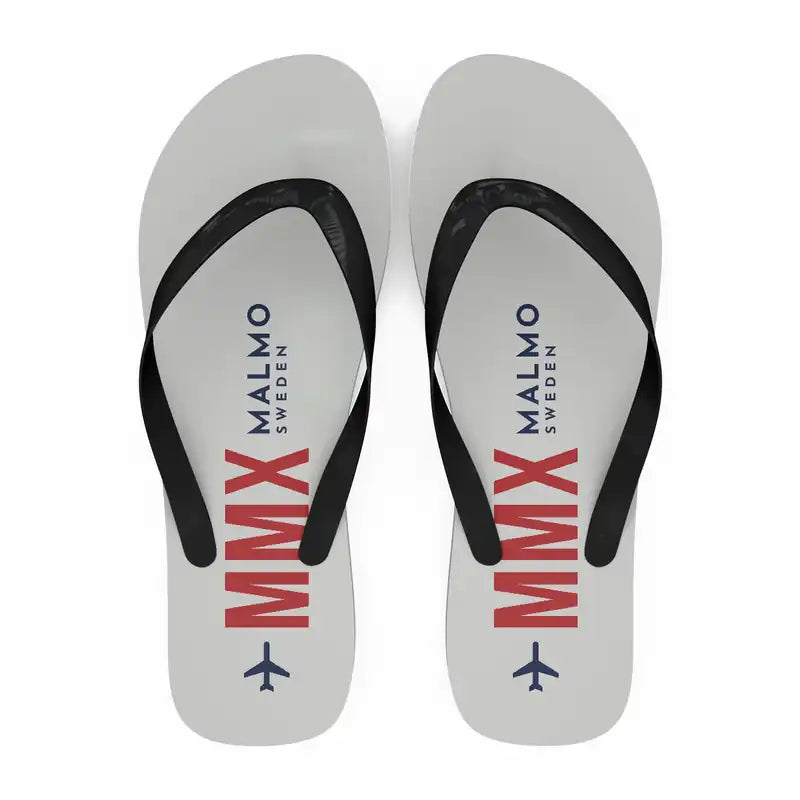 Malmo Airport (MMX) Slippers & Flip Flops - Slippers - Flip Flops - Code - White