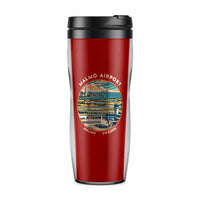 Thumbnail for Malmo Airport (MMX) Travel Mugs - Badge - Plastic (No Holder) - Red