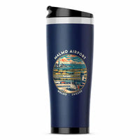 Thumbnail for Malmo Airport (MMX) Travel Mugs - Badge - Stainless Steel (No Holder) - Dark Blue