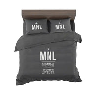 Thumbnail for Manila Ninoy Aquino International Airport (MNL) Bedding Sets & Blankets - Bedding Set - ID Tag - Black