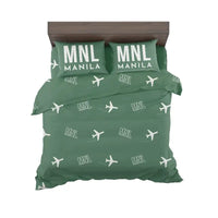 Thumbnail for Manila Ninoy Aquino International Airport (MNL) Bedding Sets & Blankets - Bedding Set - Pattern - Green