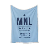 Thumbnail for Manila Ninoy Aquino International Airport (MNL) Bedding Sets & Blankets - Blanket - ID Tag - Light Blue