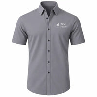 Thumbnail for Manila Ninoy Aquino International Airport (MNL) Shirts - Short Sleeve Shirt - Front - Gray