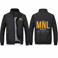 Thumbnail for Manila Ninoy Aquino International Airport (MNL) Stylish Jackets - Stand Collar - Tag - Black