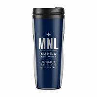 Thumbnail for Manila Ninoy Aquino International Airport (MNL) Travel Mugs - ID Tag - Plastic (No Holder) - Dark Blue