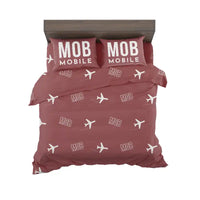 Thumbnail for Mobile Regional Airport (MOB) Bedding Sets & Blankets - Bedding Set - Pattern - Dark Red