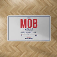 Thumbnail for Mobile Regional Airport (MOB) Carpets - Carpet Rectangle - ID Tag + Name - Light Gray