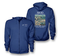 Thumbnail for MOD - Poster - Zipped Hoodie - Blue