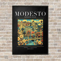 Thumbnail for MODESTO - Poster - Canvas Framed - Black