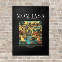 Thumbnail for MOMBASA - Poster - Canvas Framed - Black