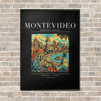 Thumbnail for MONTEVIDEO - Poster - Canvas Framed - Black