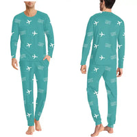 Thumbnail for Minot International Airport (MOT) Pajamas - Men Pajamas - Turquoise