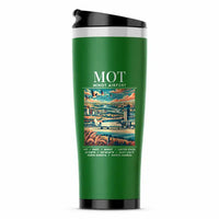 Thumbnail for Minot International Airport (MOT) Travel Mugs - Poster - Stainless Steel (No Holder) - Green
