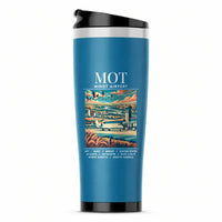 Thumbnail for Minot International Airport (MOT) Travel Mugs - Poster - Stainless Steel (No Holder) - Light Blue